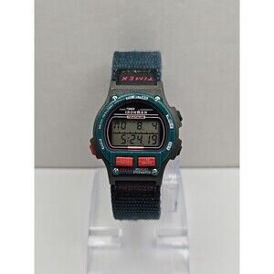 Timex Ironman Triathlon 8 Lap Indiglo 100M Digital Watch New Battery Nylon Strap